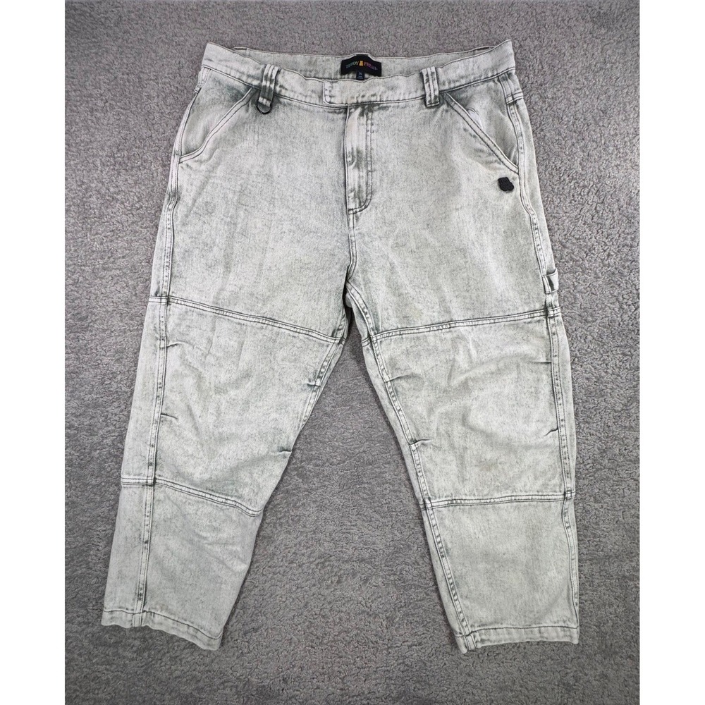 Teddy Fresh Mens 38x25" Acid Wash Utility Pants TF23B43 Skate Grunge Streetwear